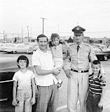 Roger Dooley, in uniform, visiting his brother Clark, Jr. in Philadelphia prior to leaving from McGuire AFB, N.J. for a 3-year tour of duty in Germany, June 1962.